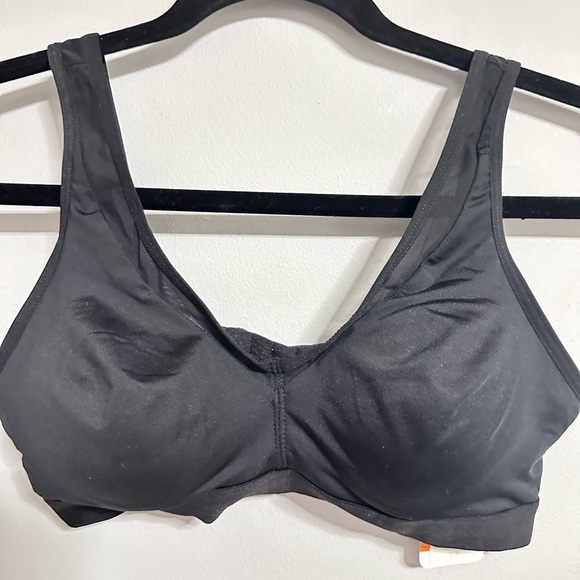Warner’s Bra Bralette Mesh Black Straps Wireless Small 3509 - Picture 10 of 13